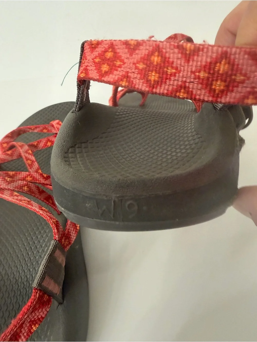 Chaco Women's Red Patterned Strap Sport Outdoor Sandals Size 9